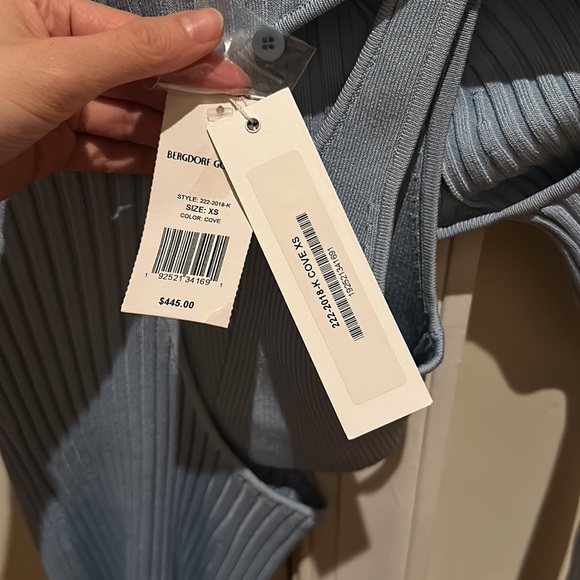 NWT JONATHAN SIMKHAI Vivianne Compact Rib Mock Neck Top - Picture 7 of 7